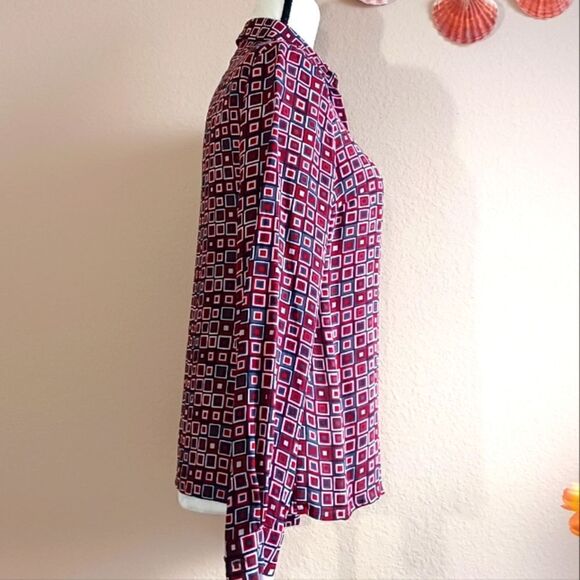 Liz Claiborne Silk retro look shirt  Size 4 - Picture 3 of 6